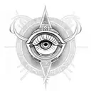 the eye of horus, the eye of ra and the ankh tattoo design idea