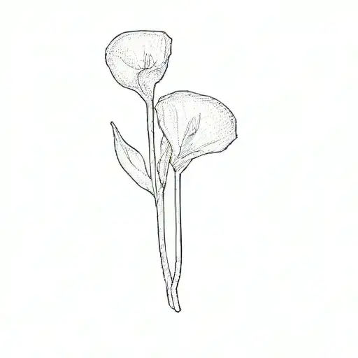 two calla lilies tattoo design idea