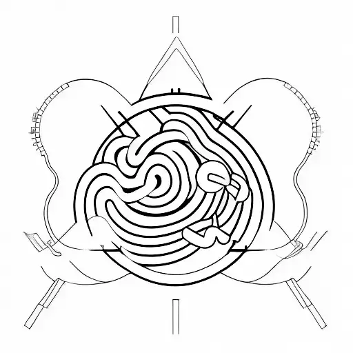 A minimalist tattoo of a heartbeat line forming the shape of Ariana Grande's silhouette, symbolizing your love for both her music and the medical drama Grey's Anatomy. tattoo design idea