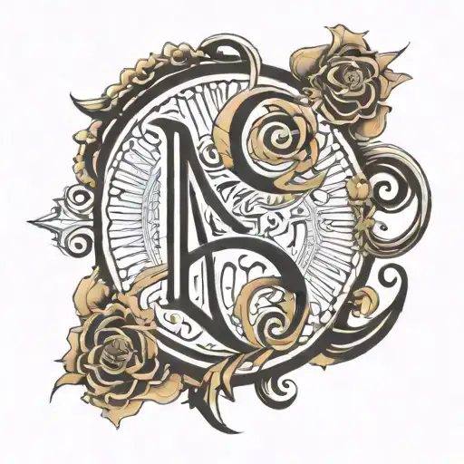 I want the name Shay and Ariah written in a Sanskrit font. The A from Ariah should start from the A from Shay. Shay shou tattoo design idea