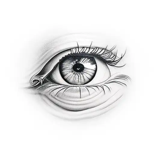 crying eye  tattoo design idea