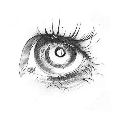 crying eye  tattoo design idea