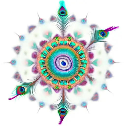 peacock feathers mandala tattoo design idea