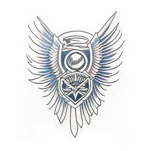 motorcycle wings eagle tattoo design idea
