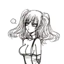 bdsm anime girl tattoo design idea