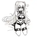 bdsm anime girl tattoo design idea