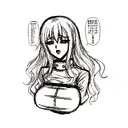 bdsm anime girl tattoo design idea