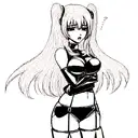 bdsm anime girl tattoo design idea