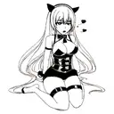 bdsm anime girl tattoo design idea