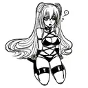 bdsm anime girl tattoo design idea