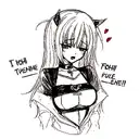 bdsm anime girl tattoo design idea