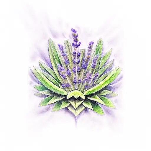 Lavender tattoo design idea