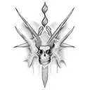 thorn on spine tattoo design idea