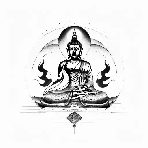 karma, Matterhorn, buddhismus, familie, glauben, Kreuz, liebe tattoo design idea