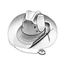 A cowboy hat adorned with welding tools tattoo design idea
