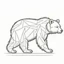 Bear walking, mostly black.  tattoo design idea