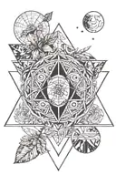 earth element symbol tattoo design idea