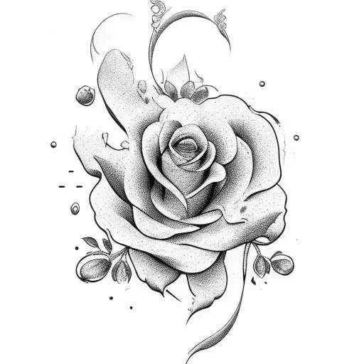 ramo de flores tattoo design idea