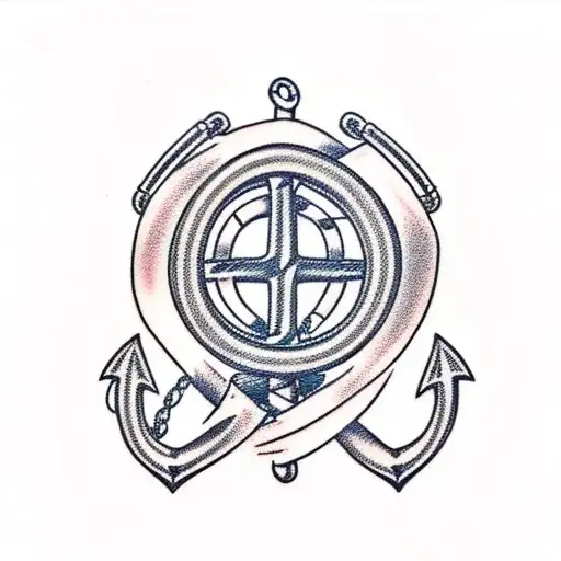 Anchor chain  tattoo design idea