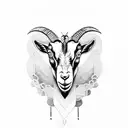 goat tattoo design idea