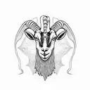 goat tattoo design idea