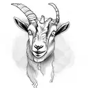 goat tattoo design idea