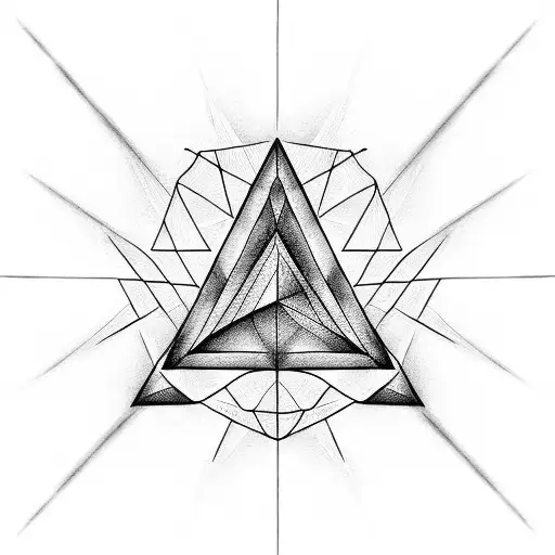 Triangle tattoo design idea