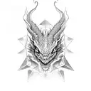 d20 sragon tattoo design idea