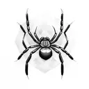 black widow spider tattoo design idea