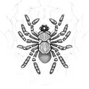 black widow spider tattoo design idea