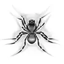black widow spider tattoo design idea