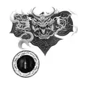 a chinese demon tattoo design idea