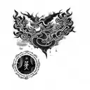 a chinese demon tattoo design idea