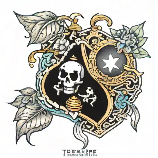 treasure tattoo design idea