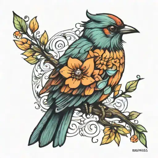 bird tattoo design idea