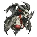 succubus tattoo design idea