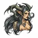 succubus tattoo design idea