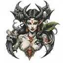succubus tattoo design idea