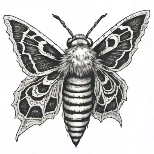 death's-head moth tattoo design idea