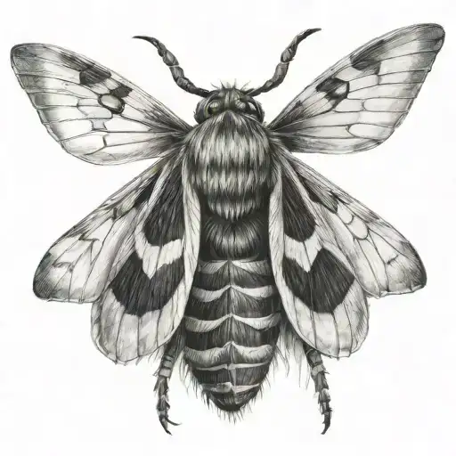 death's-head moth tattoo design idea