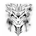 Kurama with naruto tattoo design idea