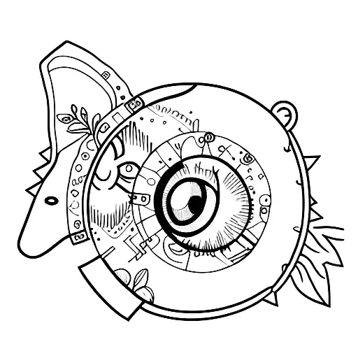 A Bear with an eye mask on tattoo design idea