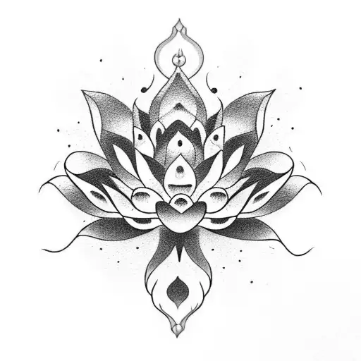 Skull, lotus,mandala. Tattoo sketch, neotrad. :: Behance