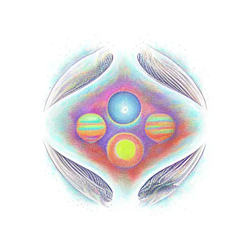 morning star venus on neck tattoo design idea