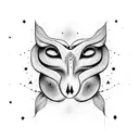 morning star venus on neck tattoo design idea