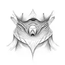 morning star venus on neck tattoo design idea