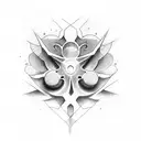 morning star venus on neck tattoo design idea