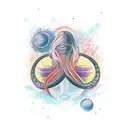 morning star venus on neck tattoo design idea