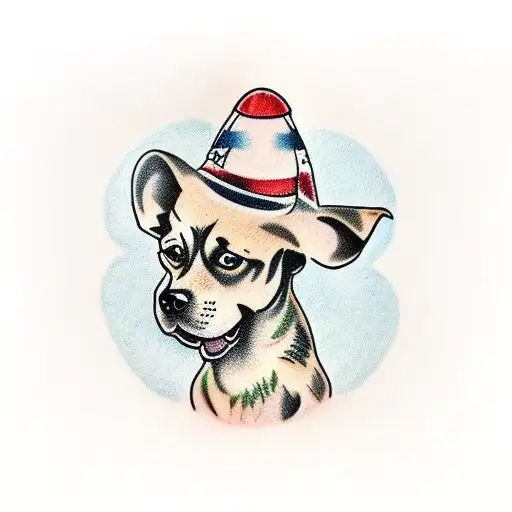 yorkshire dog tattoo design idea