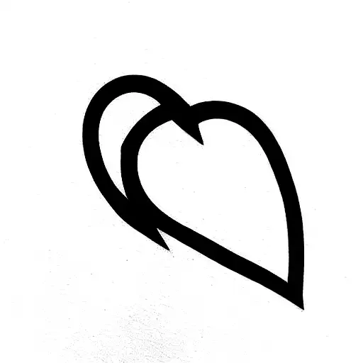 P J infinity heart tattoo design idea